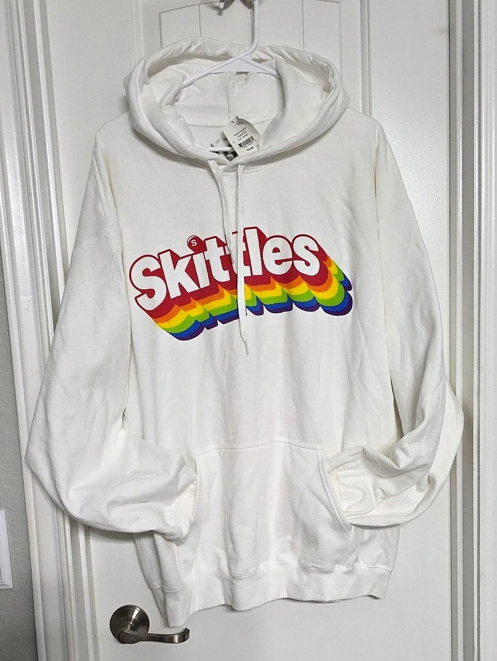 🌈Skittles✨️ Graphic Hoodie White Unisex Size XL